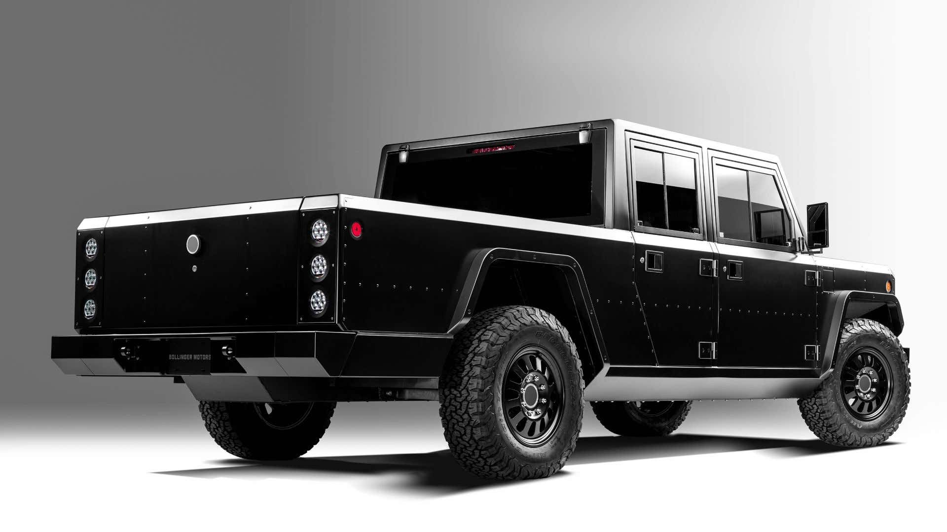 Bollinger B2 pickup. Bollinger B2皮卡。