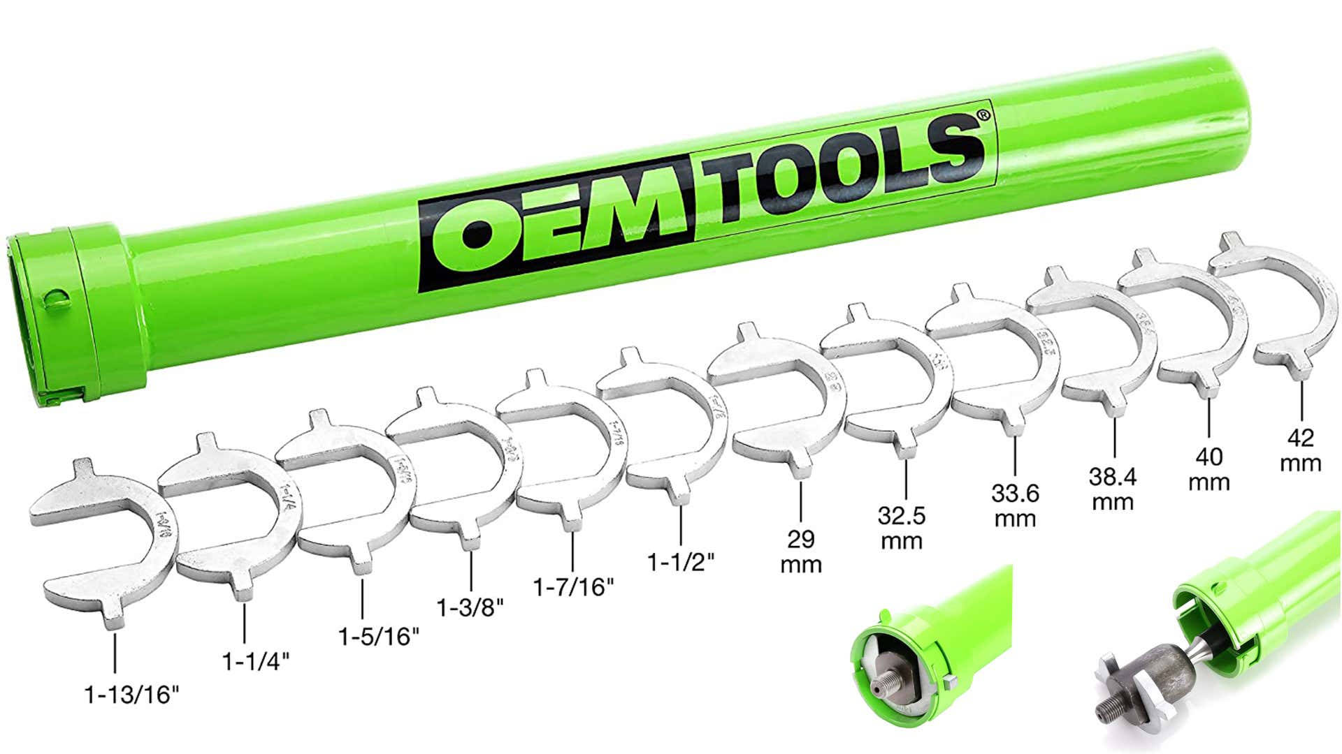 An inner tie rod puller tool. 一个内横拉杆拉具工具。
