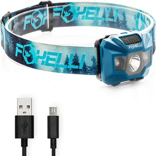 Foxelli USB可充电头灯手电筒
